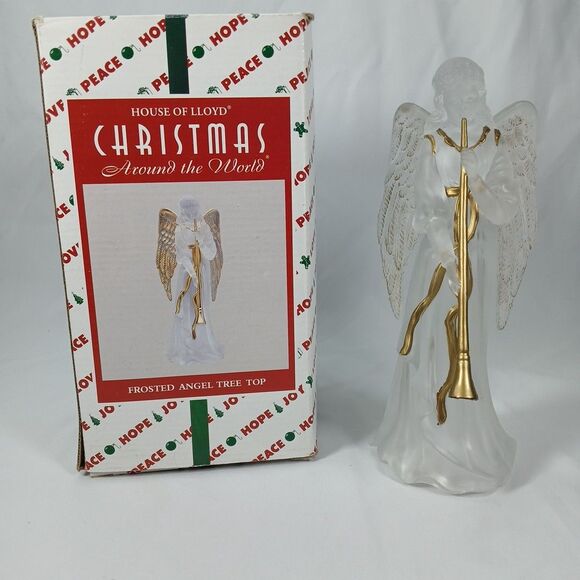 Vintage House of Lloyd Frosted Angel Tree Topper w/ Box – Christmas Around the W - Picture 1 of 7